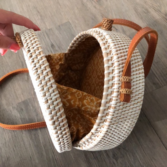 ANTHROPOLOGIE WICKER CROSS BODY PURSE BAG SUMMER - Picture 4 of 9